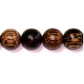 Old Palm Wood Round Wood Beads 12mm 
